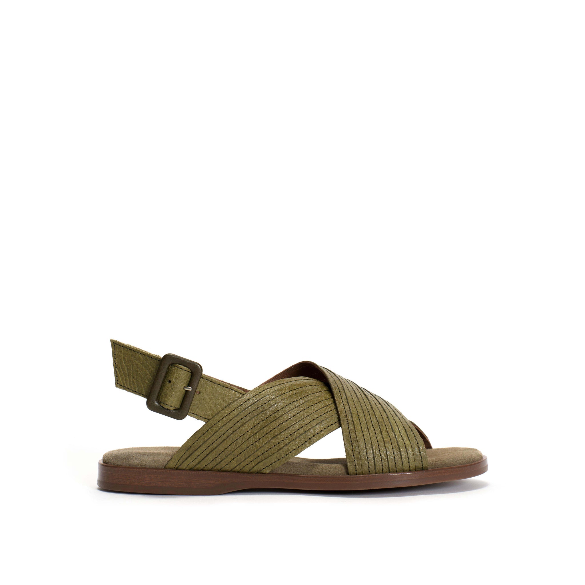 Bria Grained vegetable tanned calf Olive green - Anonymous Copenhagen