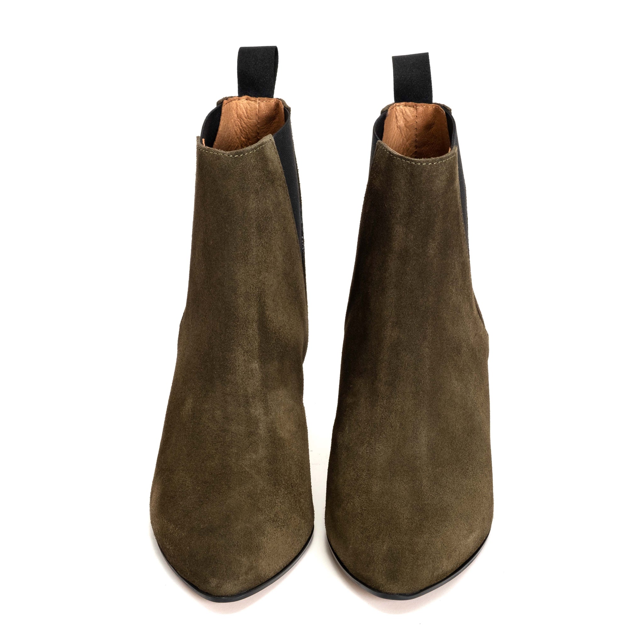 Clivia 50 cone Calf suede Moss green - Anonymous Copenhagen