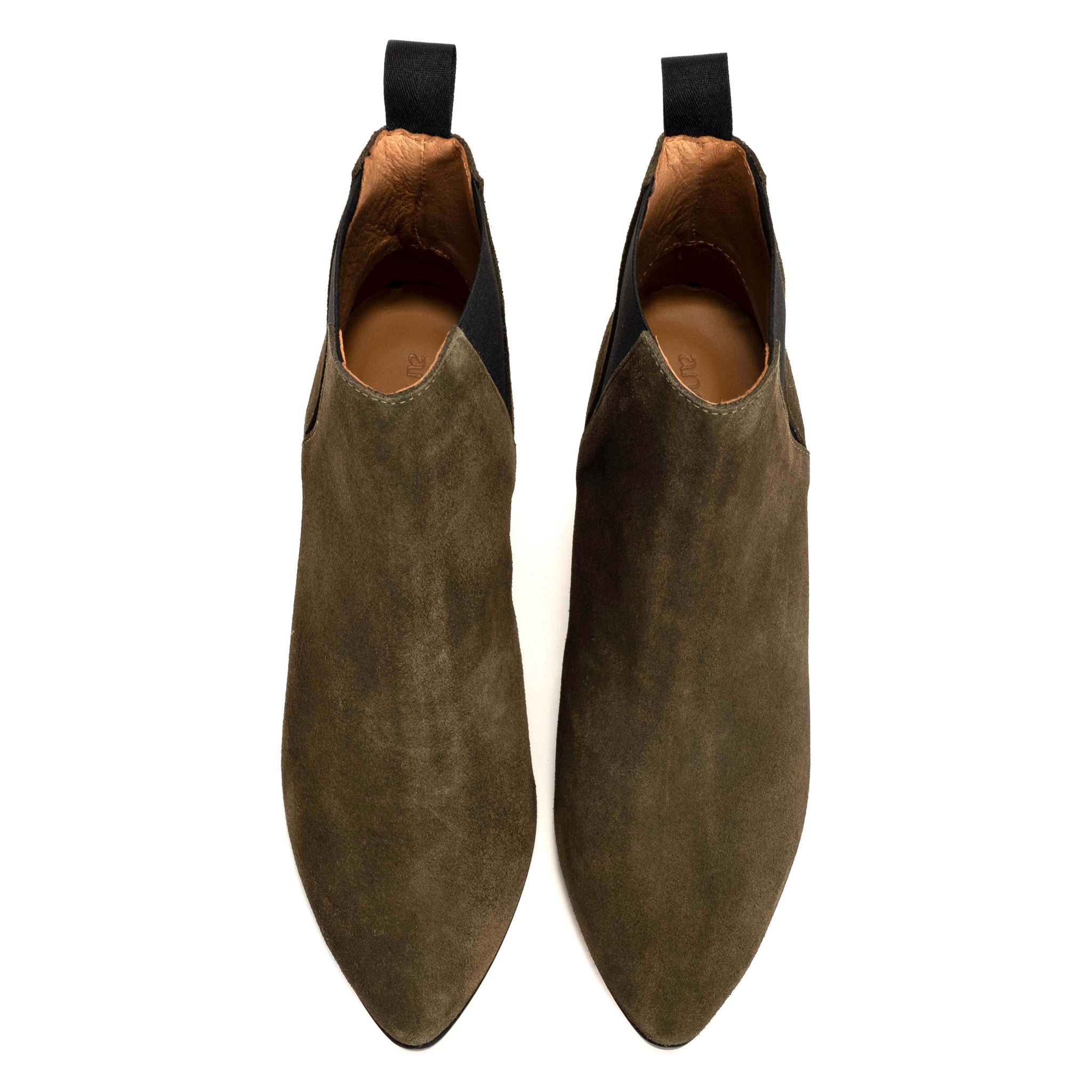 Clivia 50 cone Calf suede Moss green - Anonymous Copenhagen