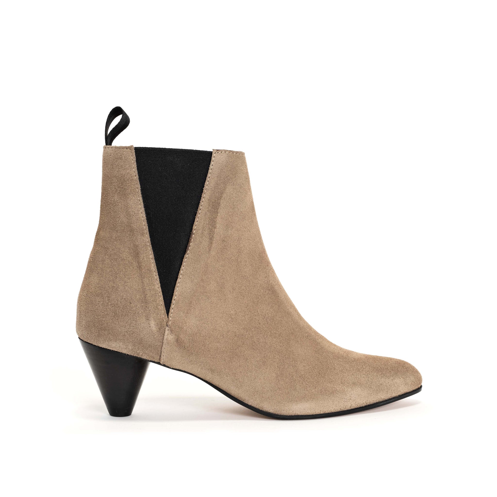 Clivia 50 cone Calf suede Mushroom - Anonymous Copenhagen