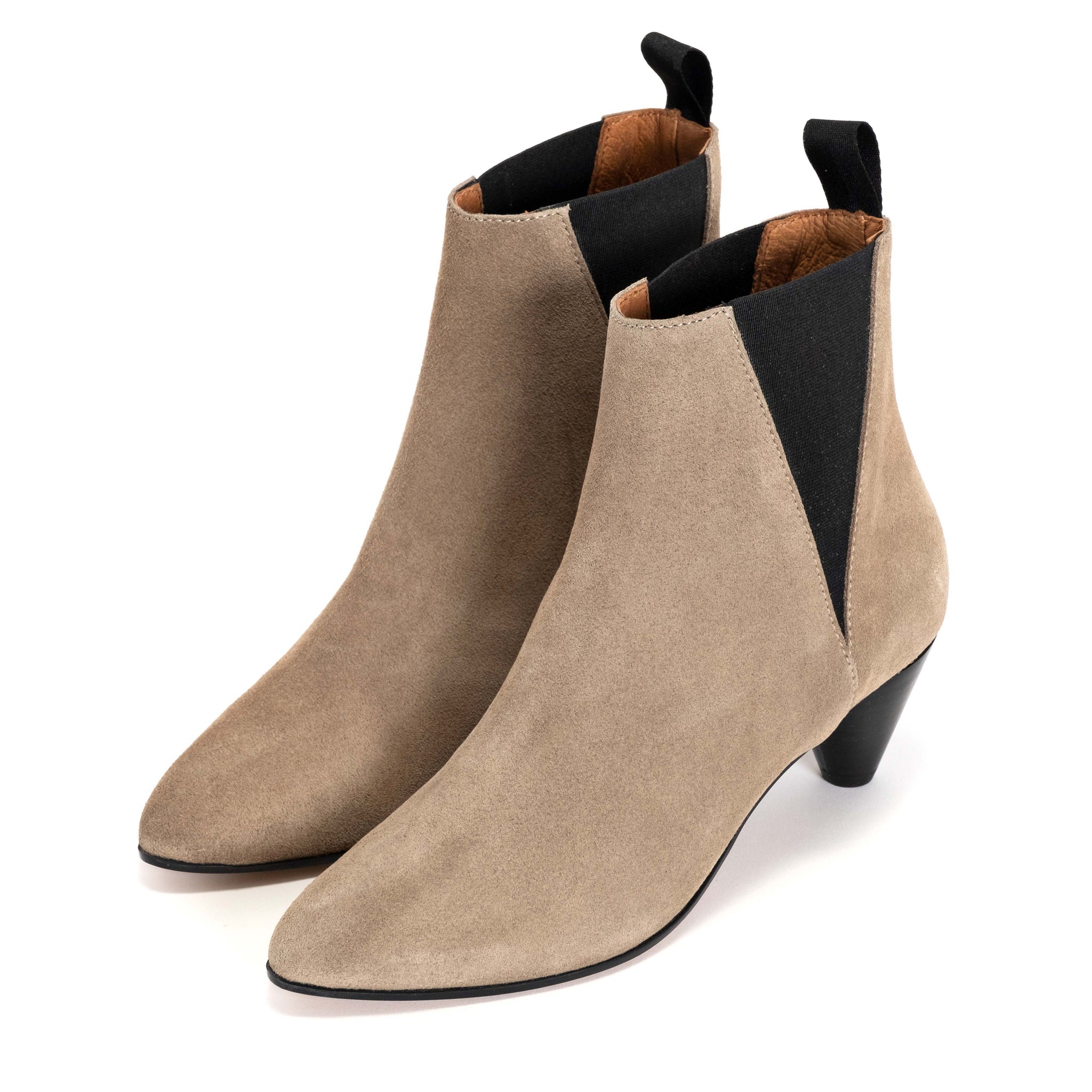 Clivia 50 cone Calf suede Mushroom - Anonymous Copenhagen