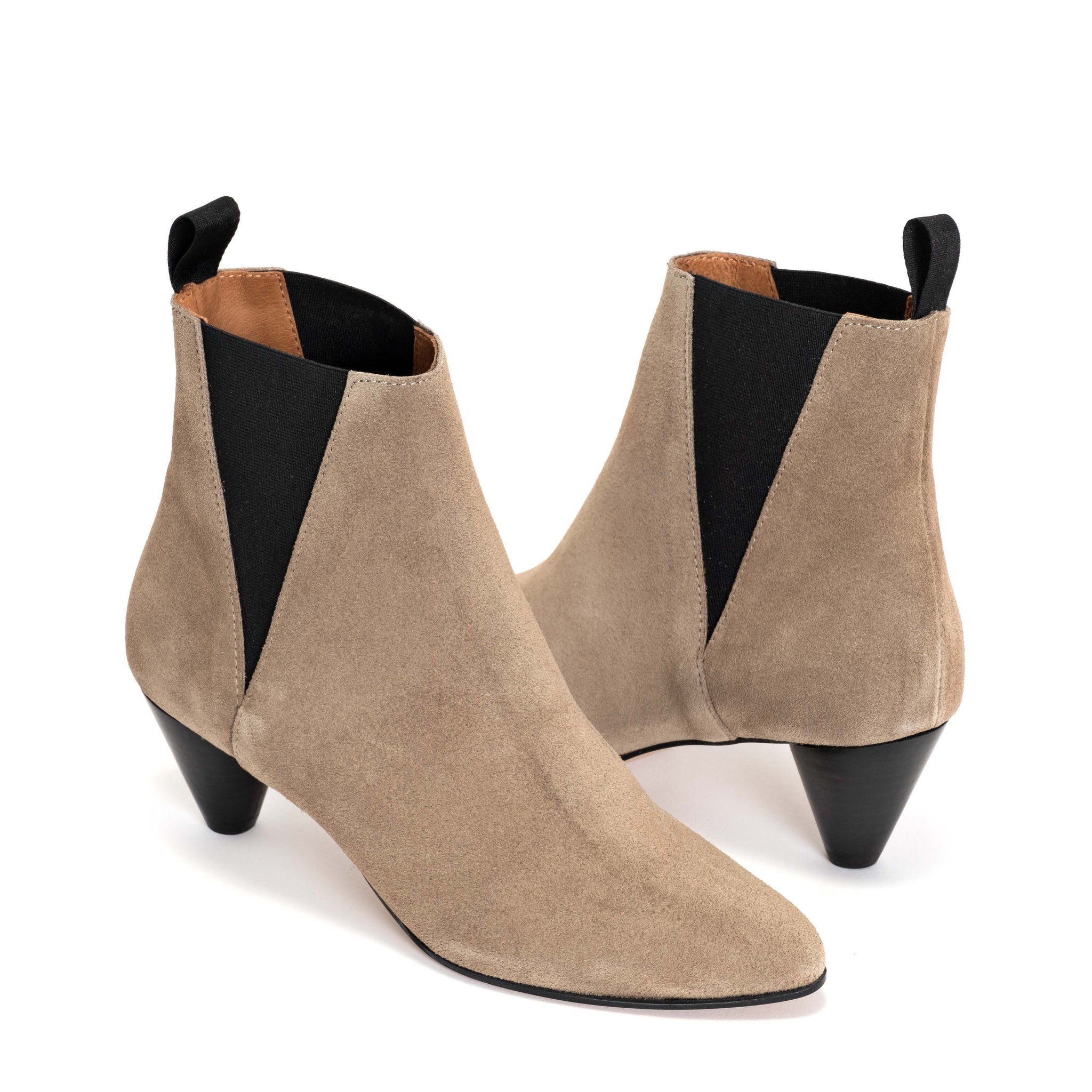 Clivia 50 cone Calf suede Mushroom - Anonymous Copenhagen