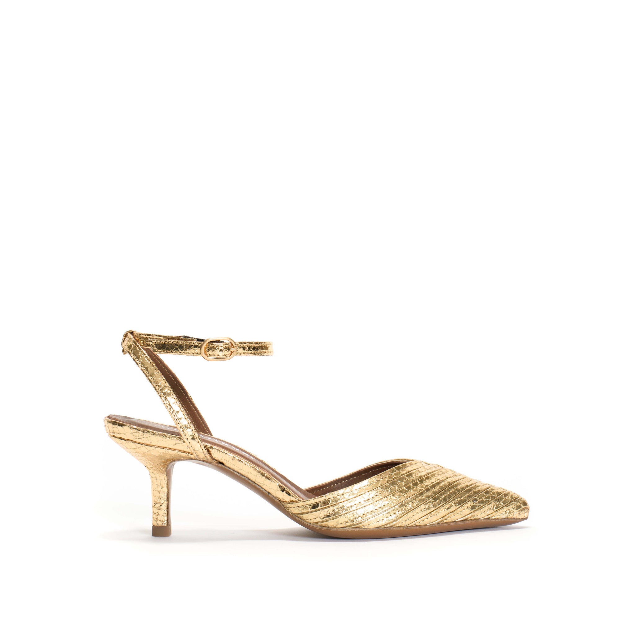 Givia 55 pin Snake metallic calf Gold - Anonymous Copenhagen