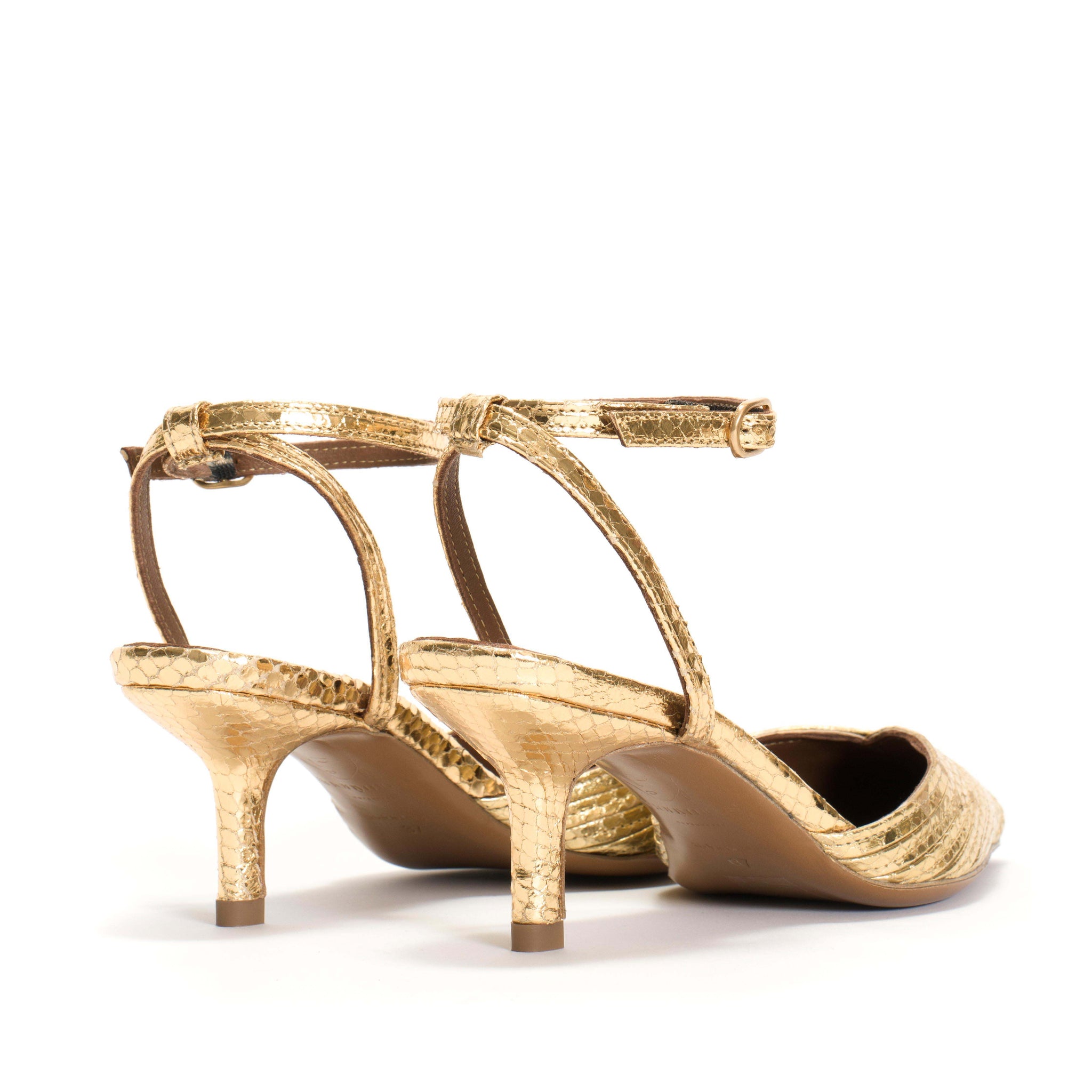 Givia 55 pin Snake metallic calf Gold - Anonymous Copenhagen