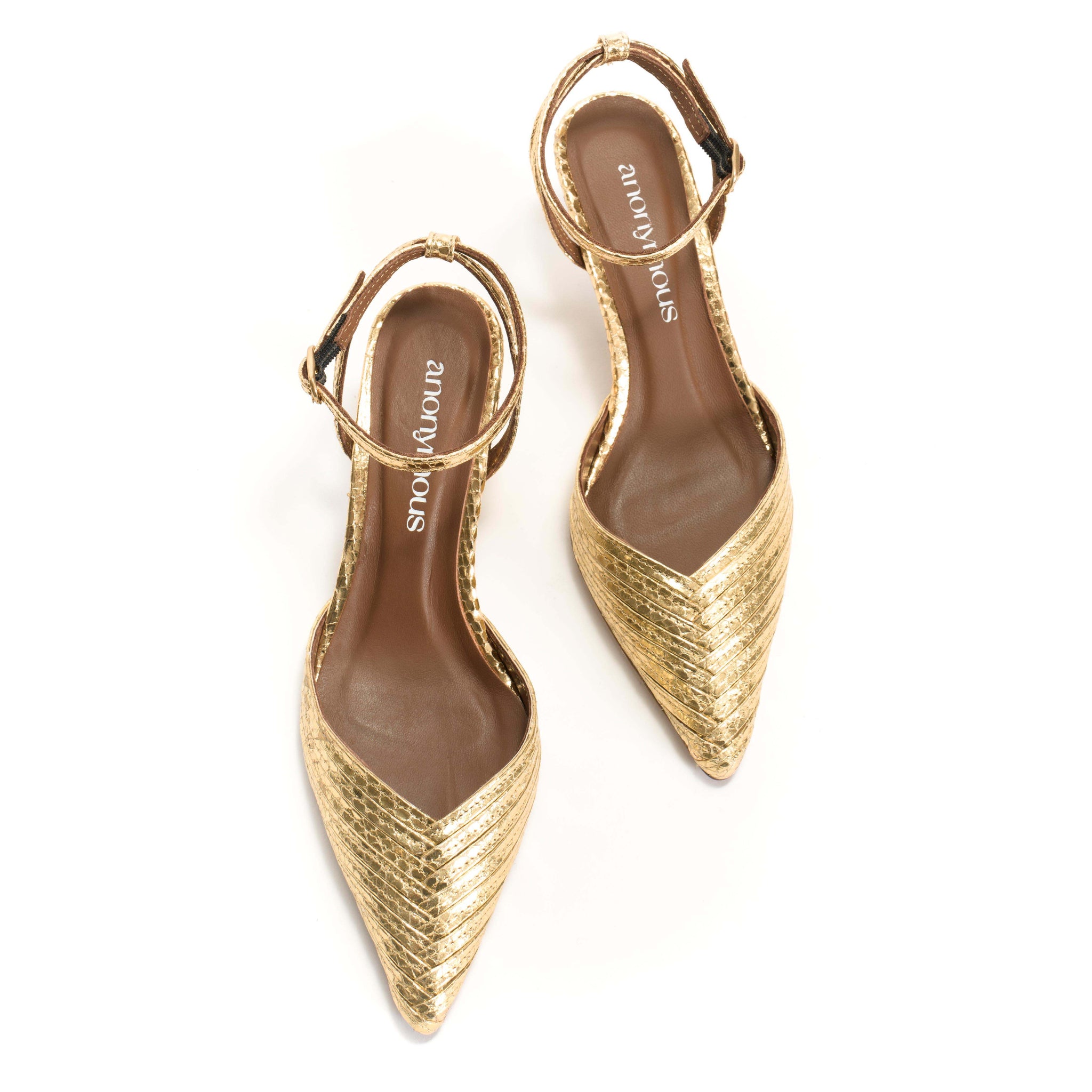 Givia 55 pin Snake metallic calf Gold - Anonymous Copenhagen