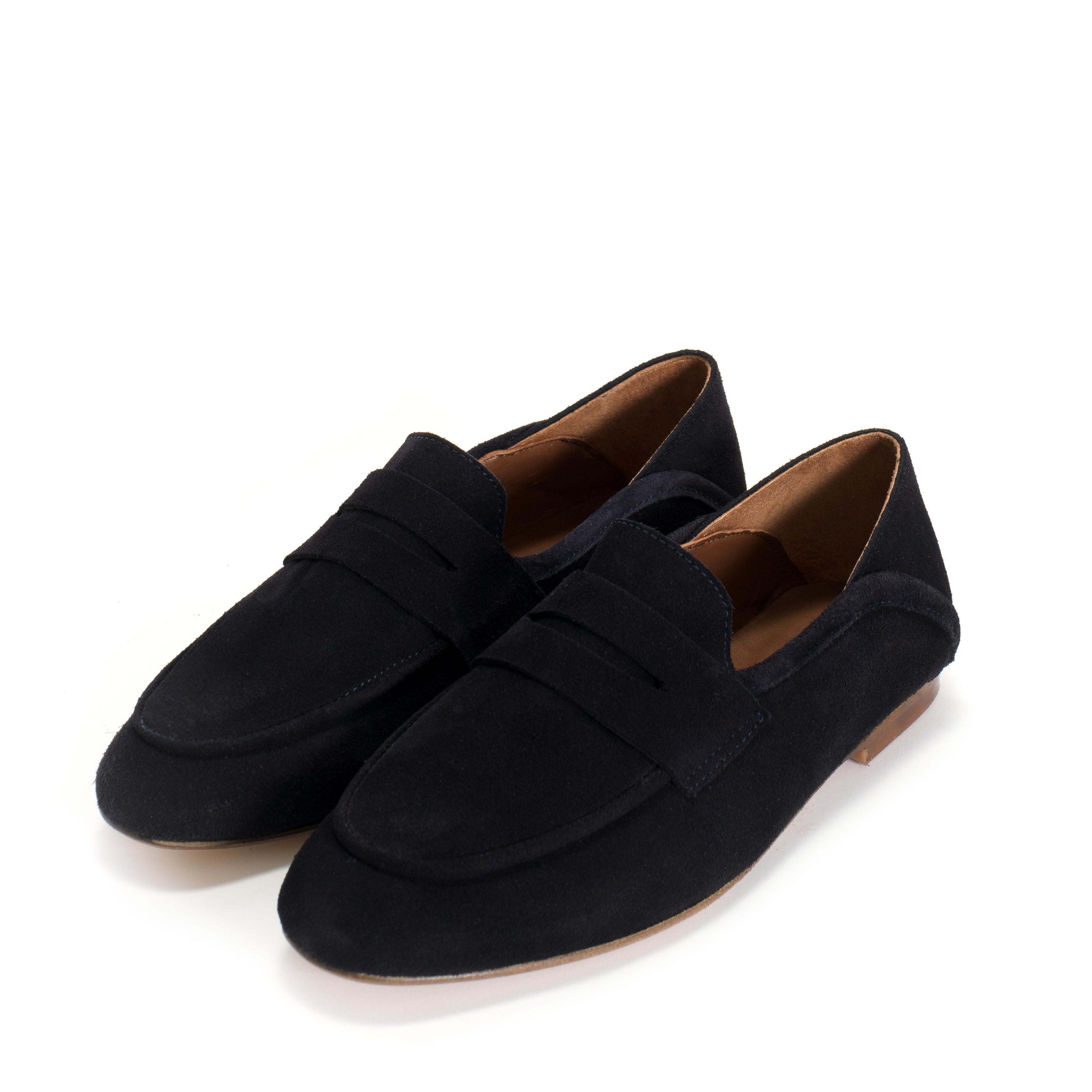 Lindsay Calf suede Dark blue - Anonymous Copenhagen