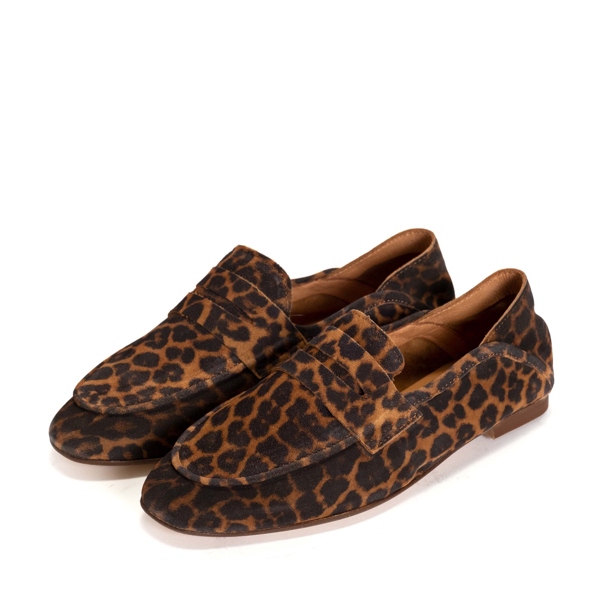 Lindsay Calf suede print Camel Leopard - Anonymous Copenhagen