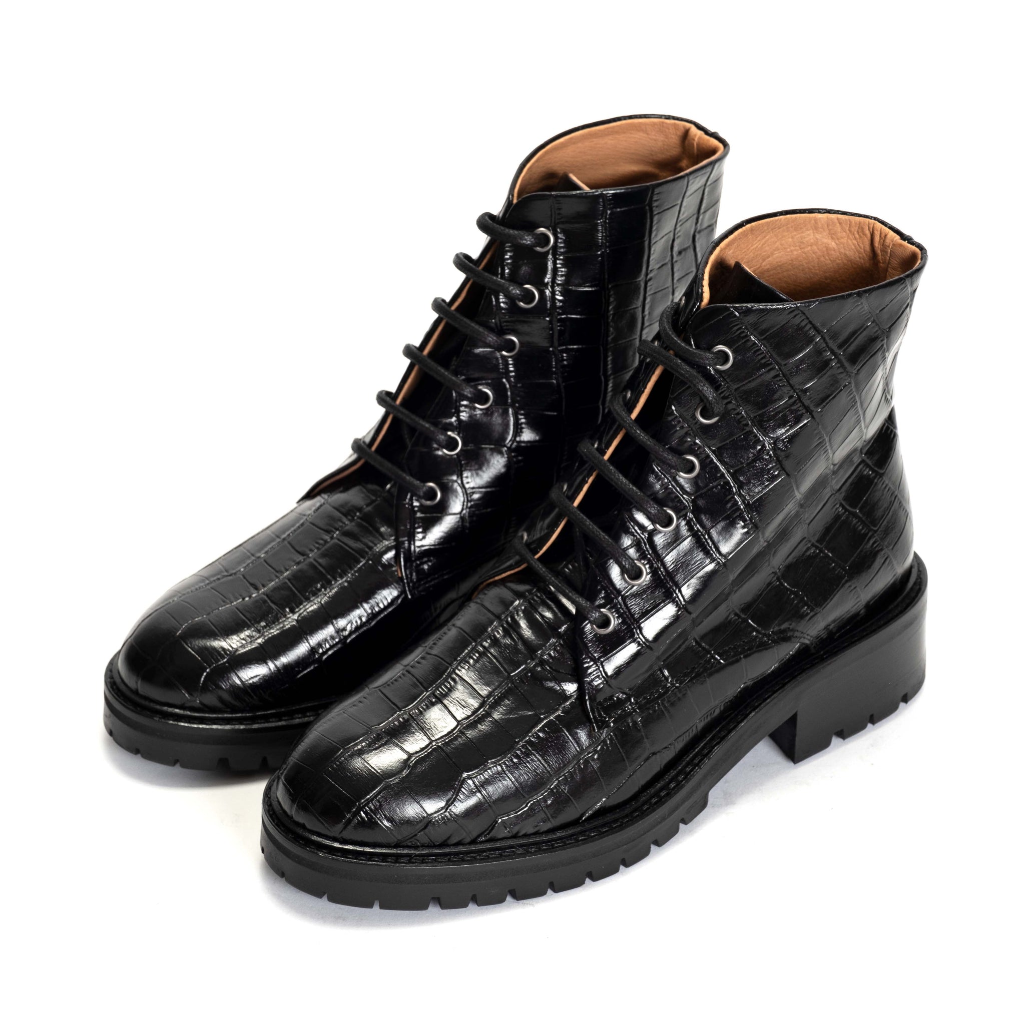 Niobe Calf croco Black - Anonymous Copenhagen