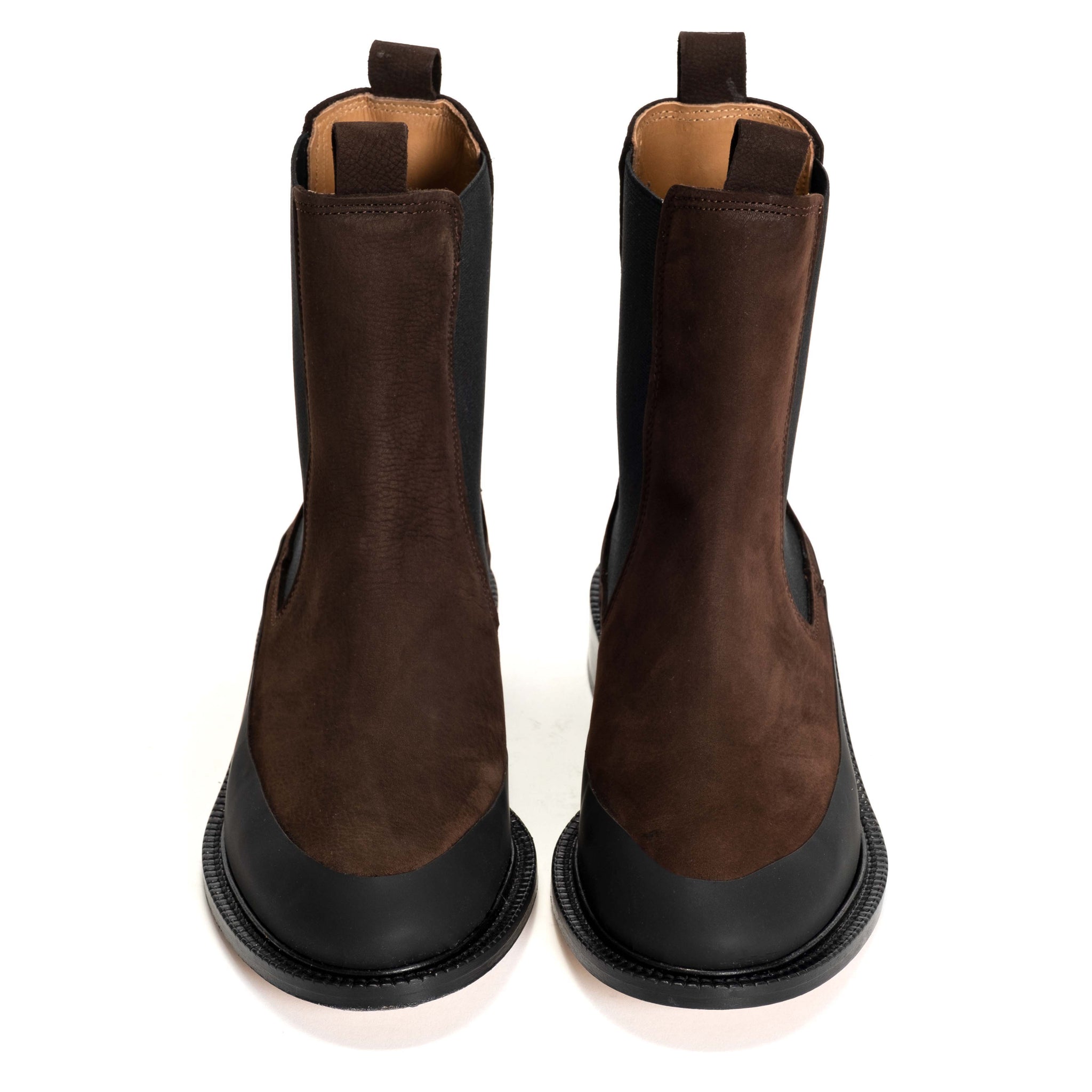 Larie rubber trim calf nubuck Coffee brown - Anonymous Copenhagen