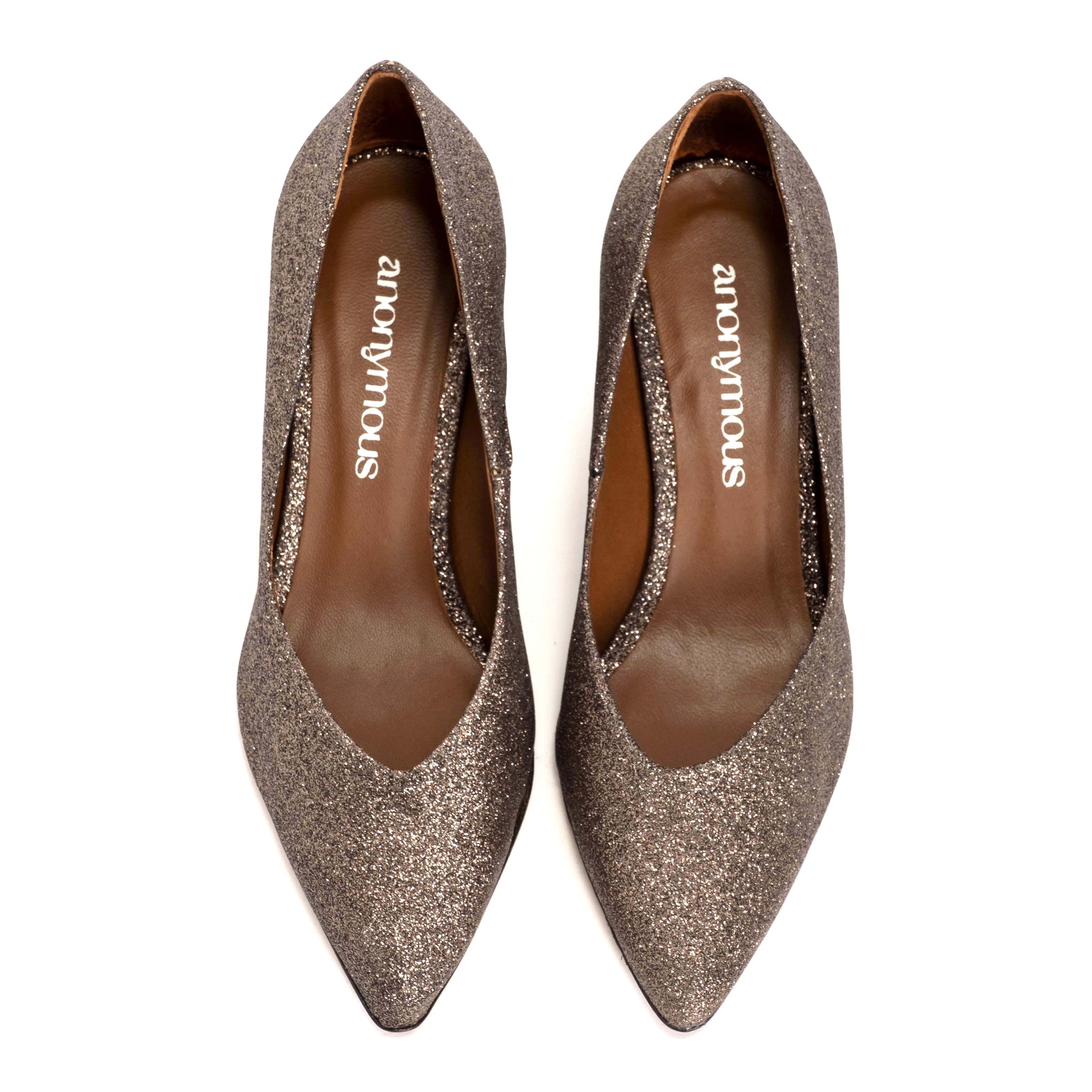 Trini 55 Fine glitter Coffee brown - Anonymous Copenhagen