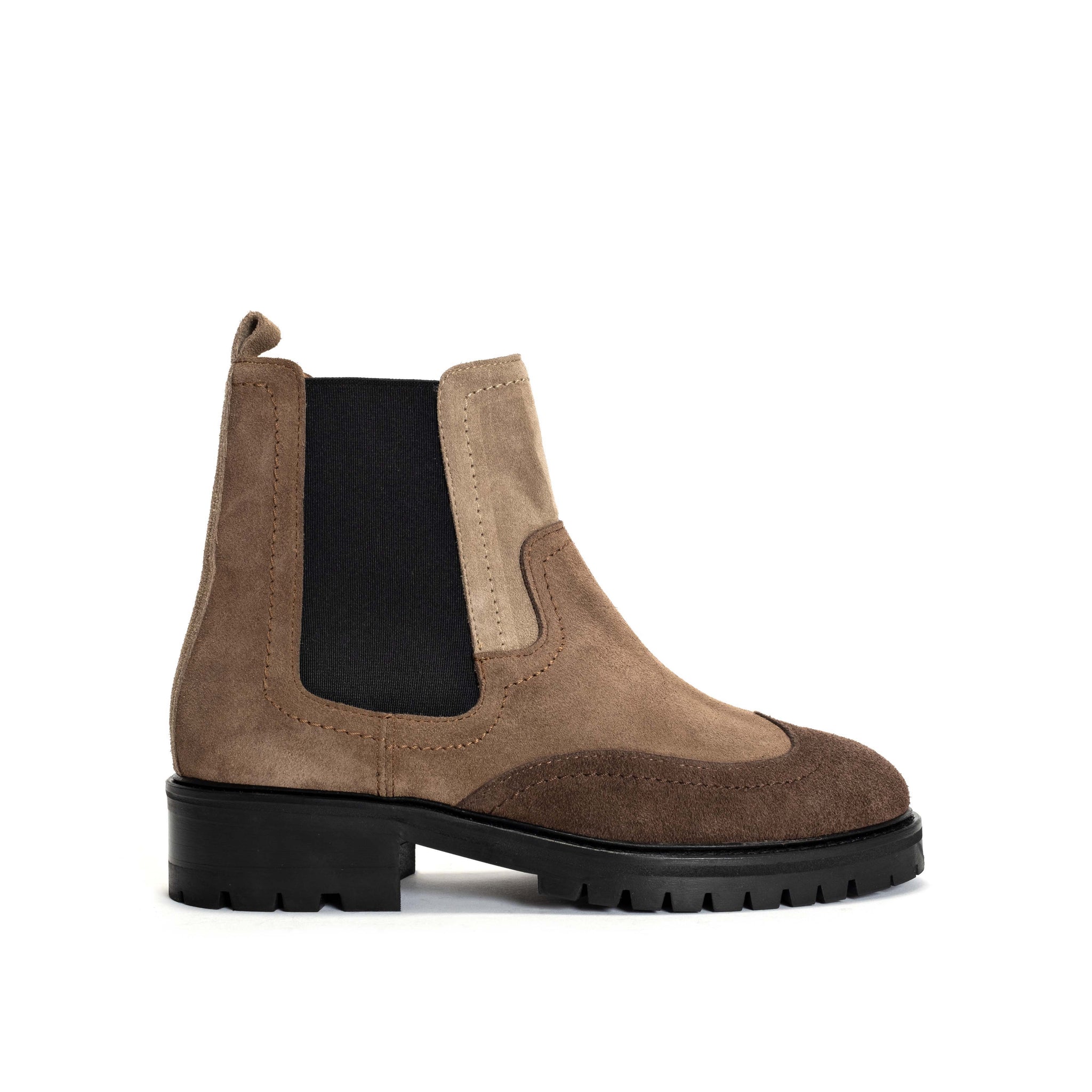 Jami Calf suede mix Coffee brown & Dark taupe & Mushroom - Anonymous Copenhagen