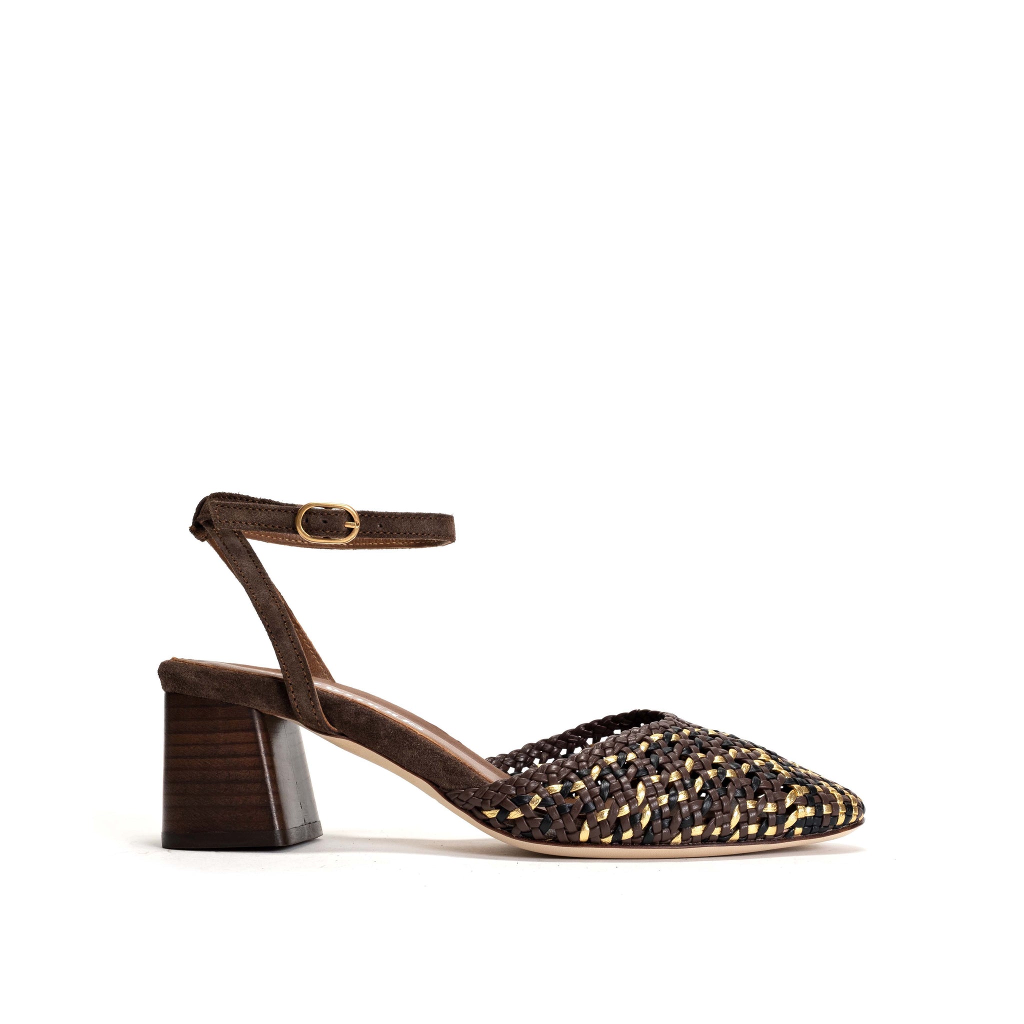 Senara 55 Hand-braided leather Coffee brown multi - Anonymous Copenhagen