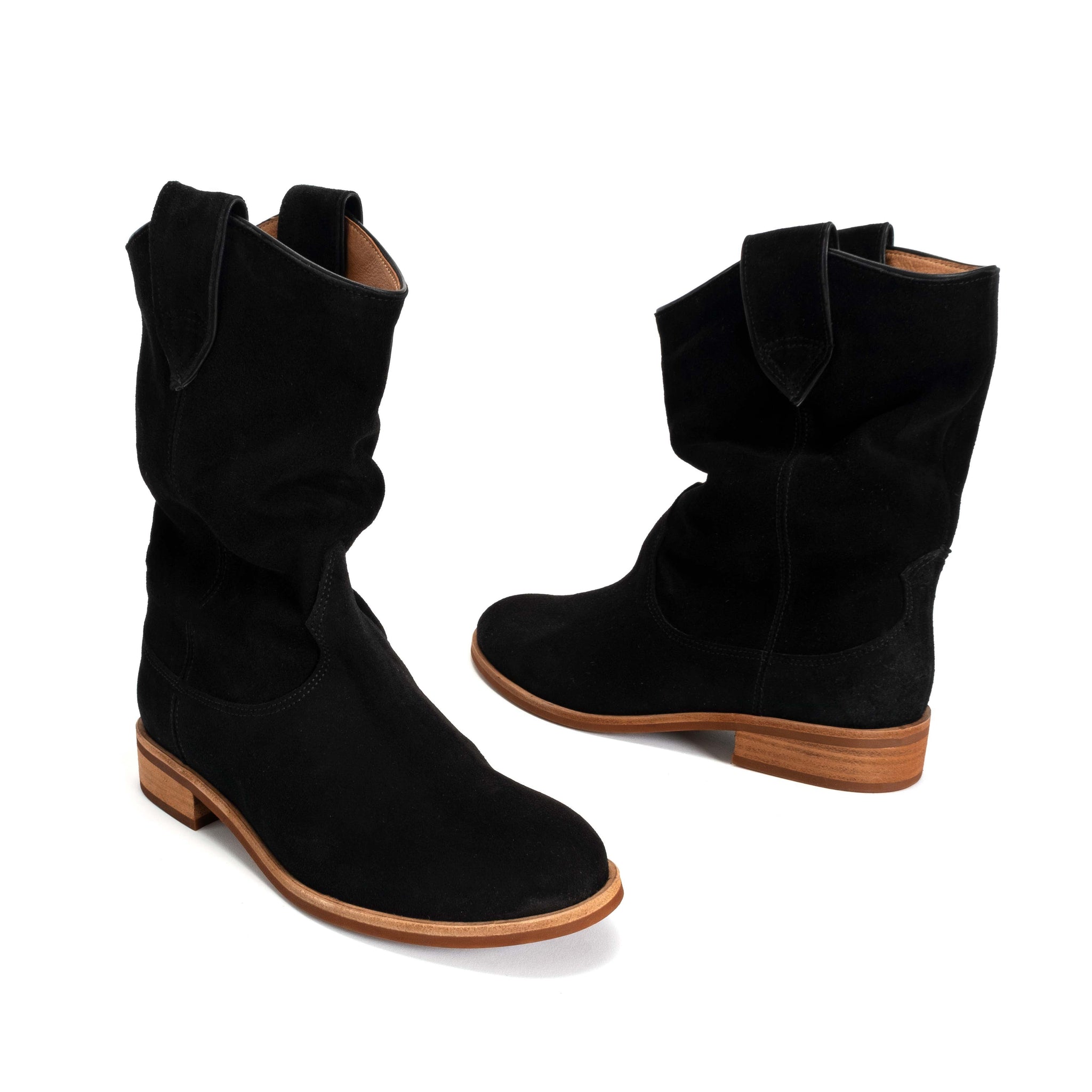 Claudia Oily Calf Suede Black - Anonymous Copenhagen