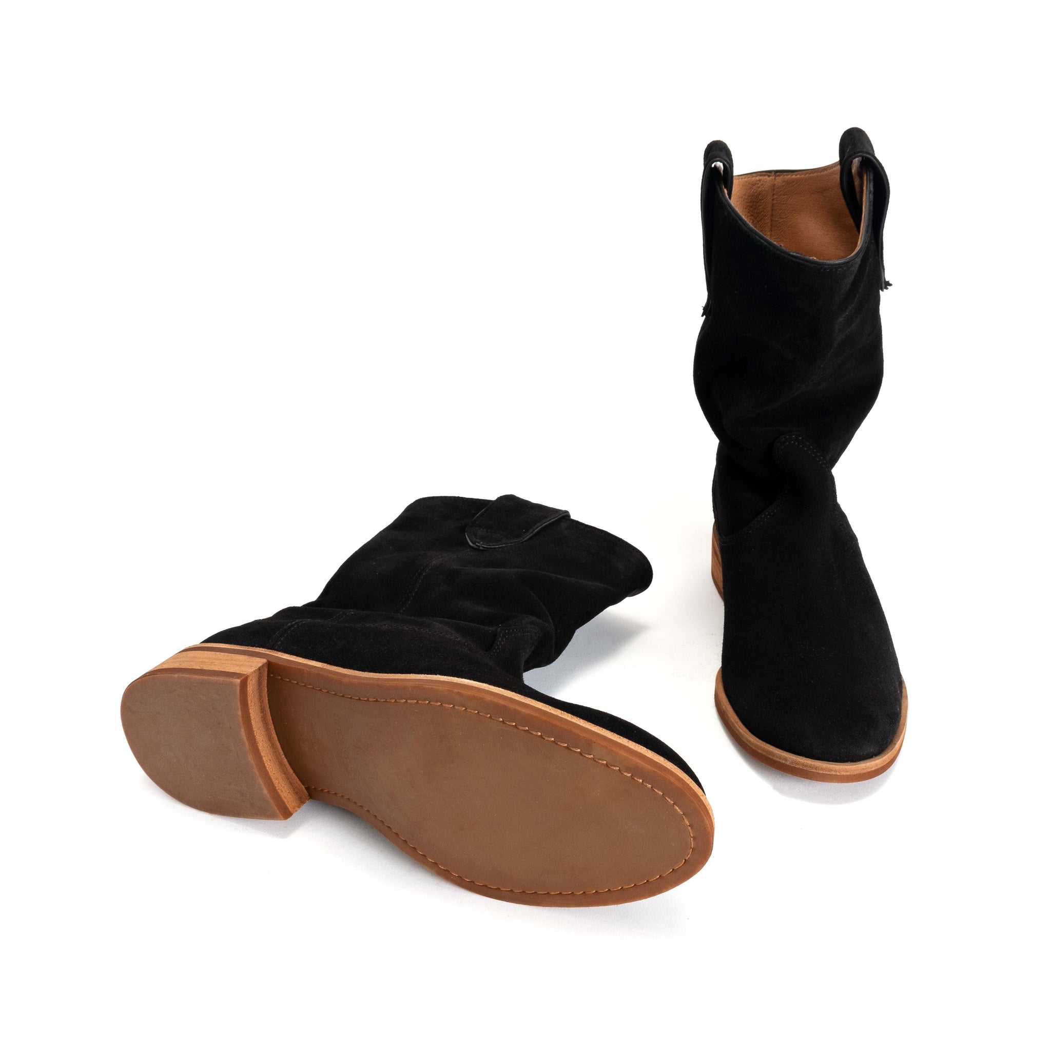 Claudia Oily Calf Suede Black - Anonymous Copenhagen