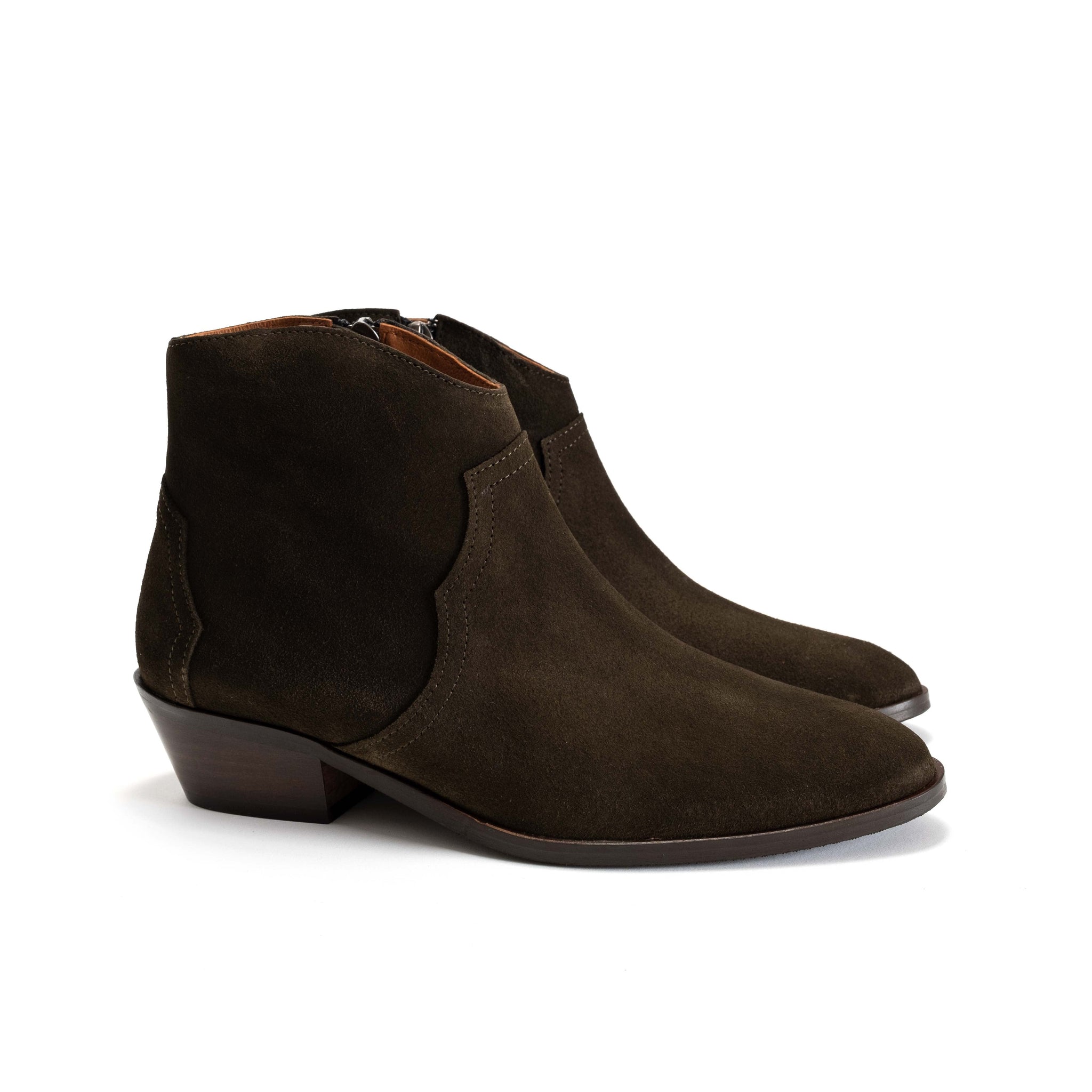 Fiona 35 Calf Suede Moss green - Anonymous Copenhagen