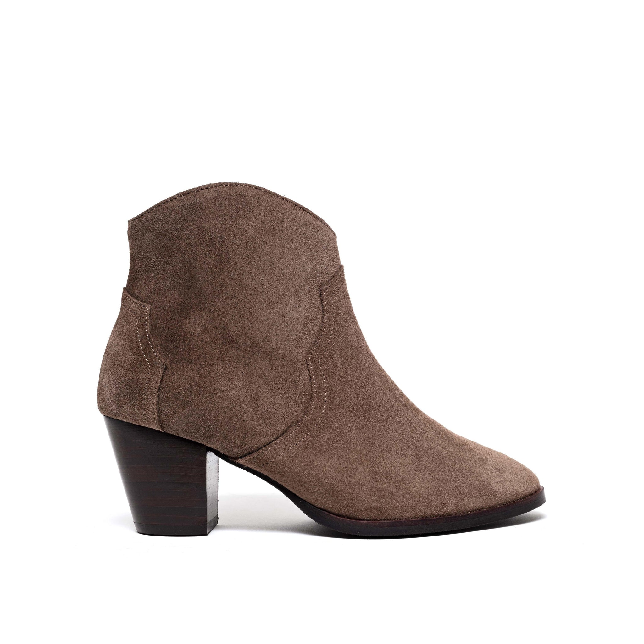 Fiona 60 Calf Suede Dark taupe - Anonymous Copenhagen
