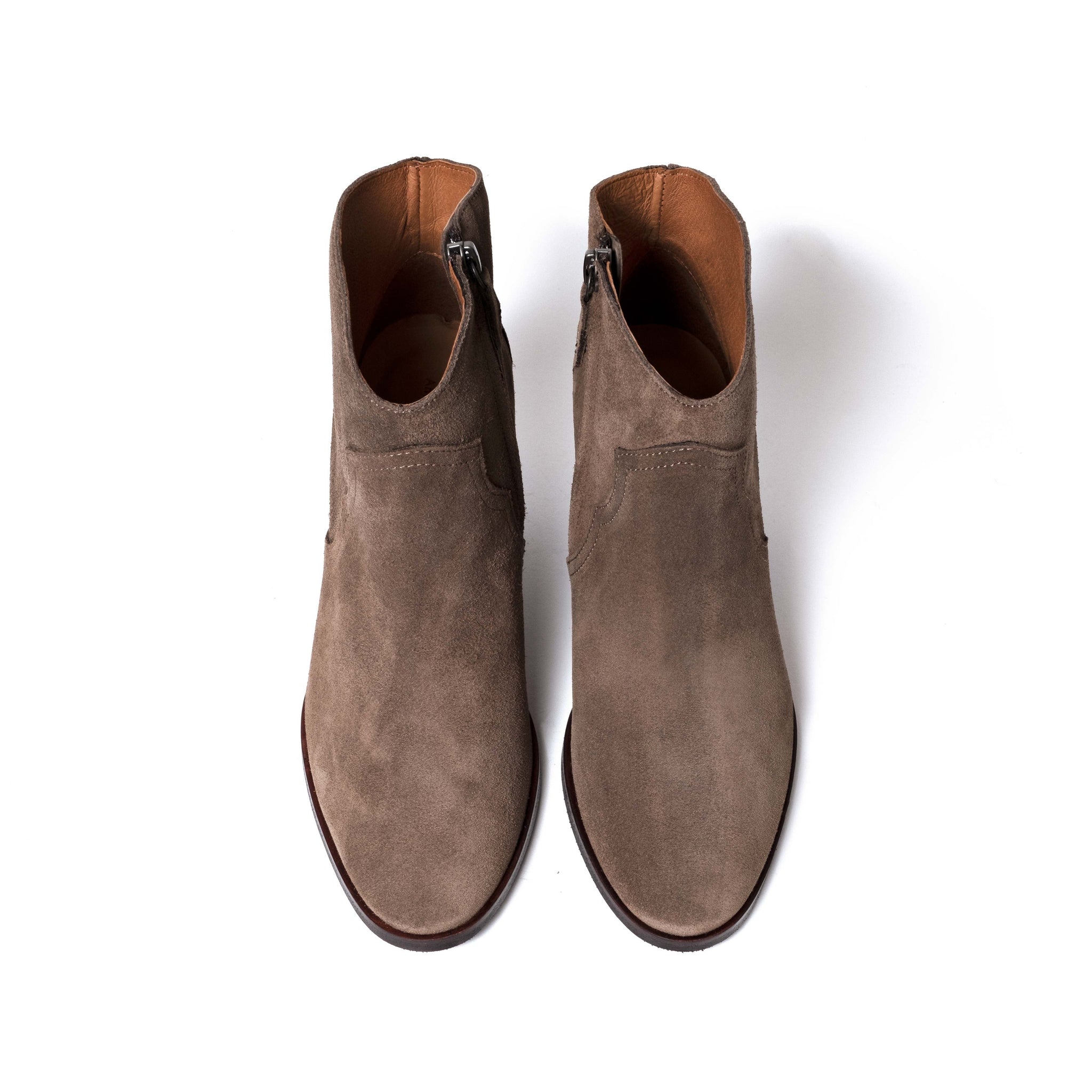 Fiona 60 Calf Suede Dark taupe - Anonymous Copenhagen