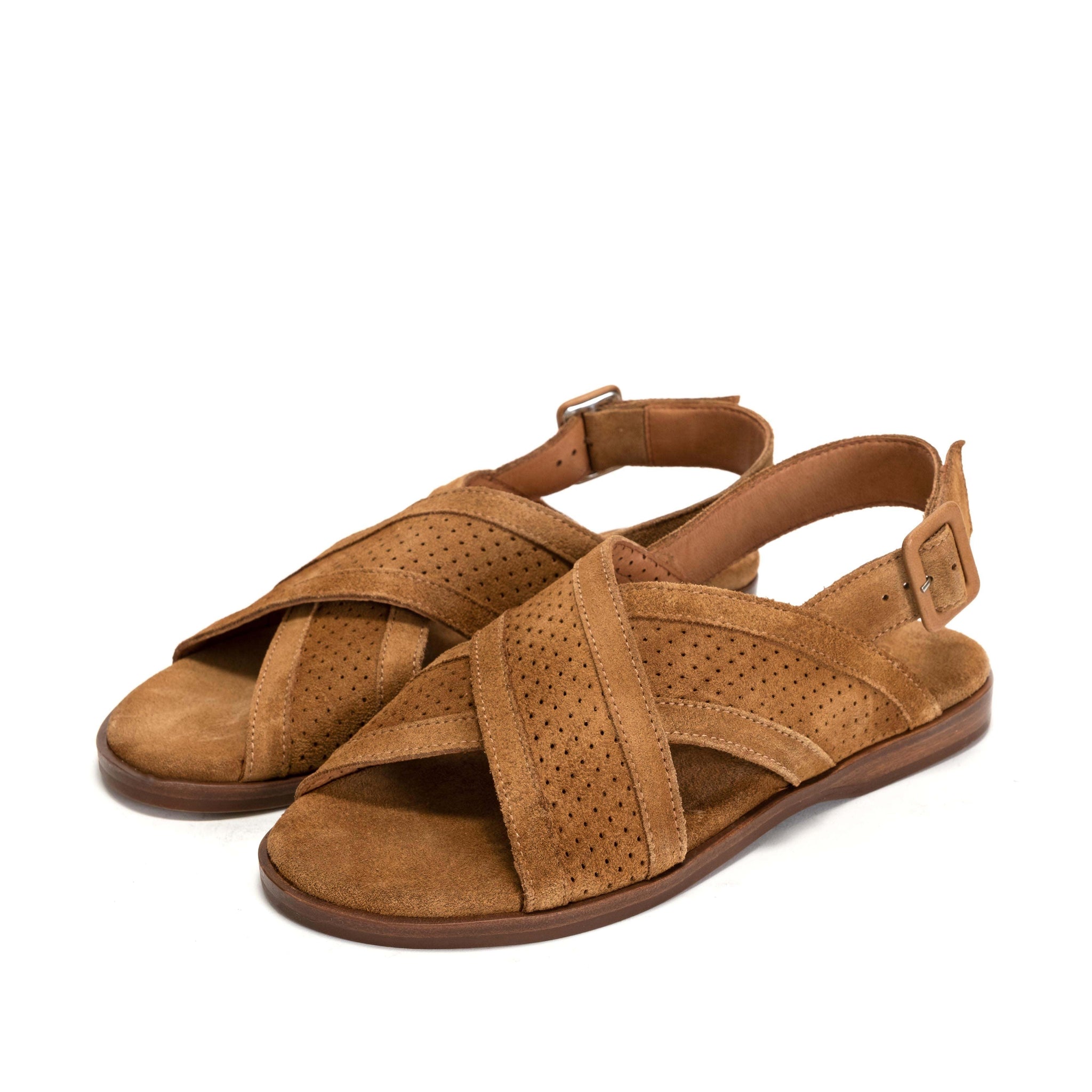 Leila 10 Calf Suede Bamboo Brown - Anonymous Copenhagen