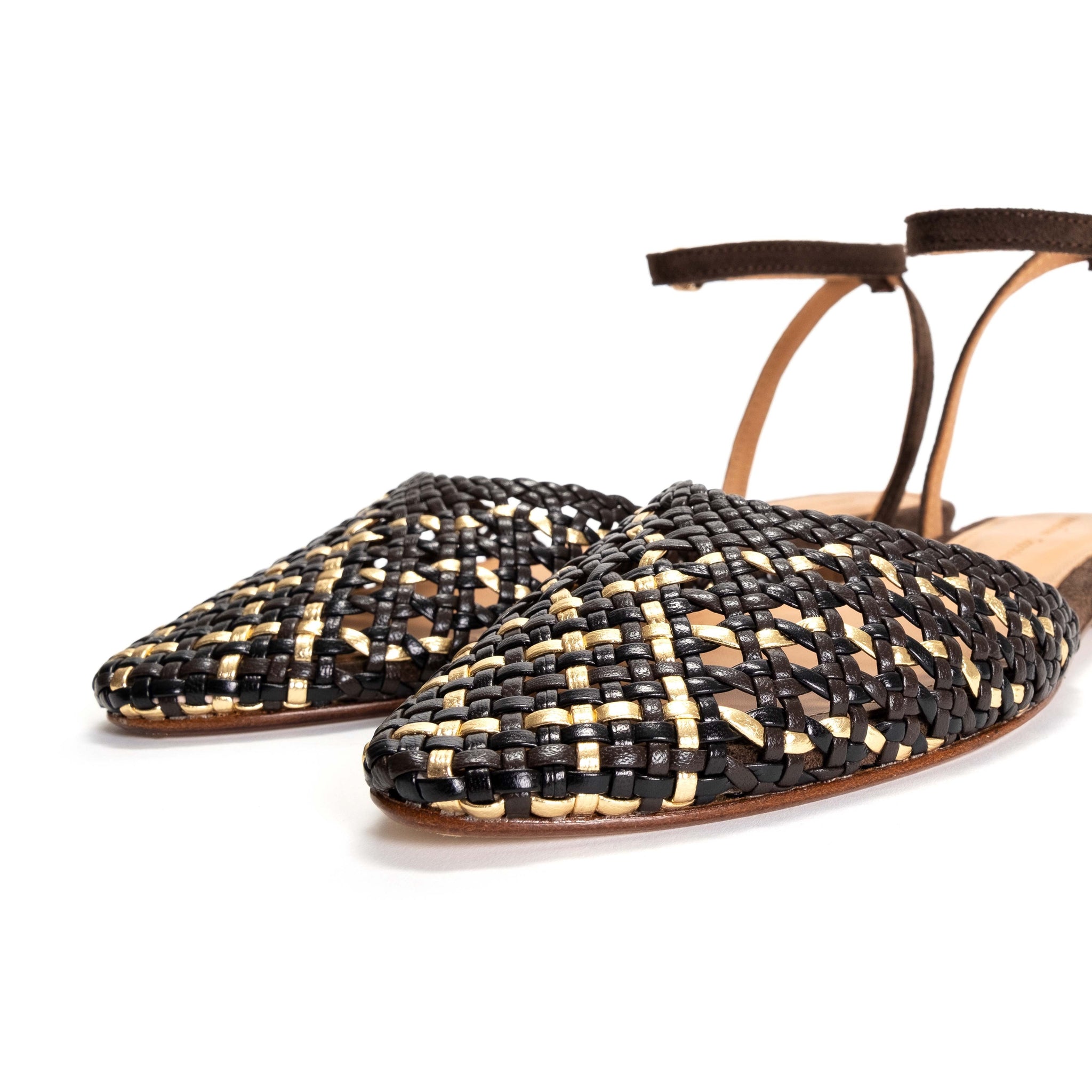 Senara 10 Hand-braided leather Coffee brown multi - Anonymous Copenhagen