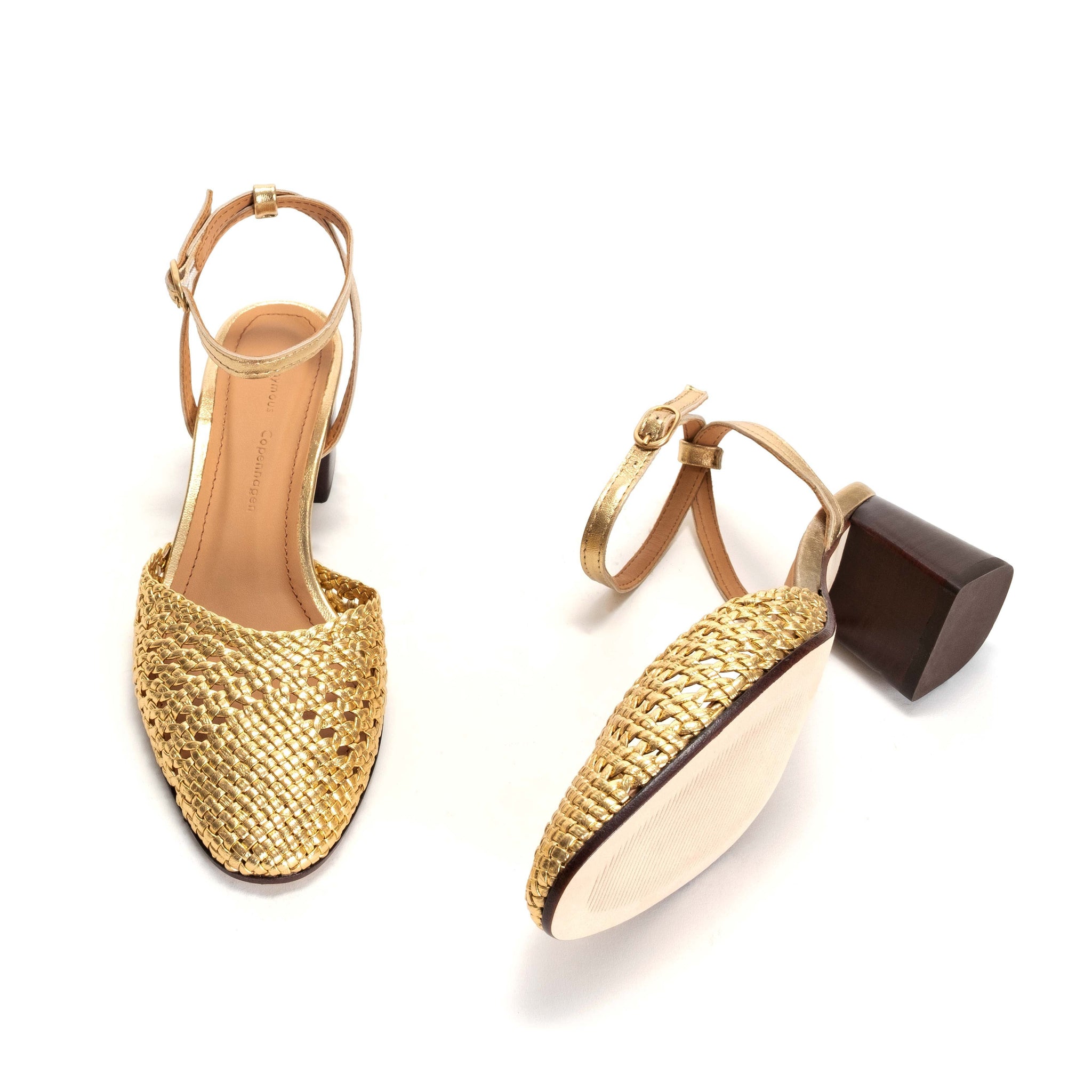Senara 55 Hand-braided leather Gold - Anonymous Copenhagen