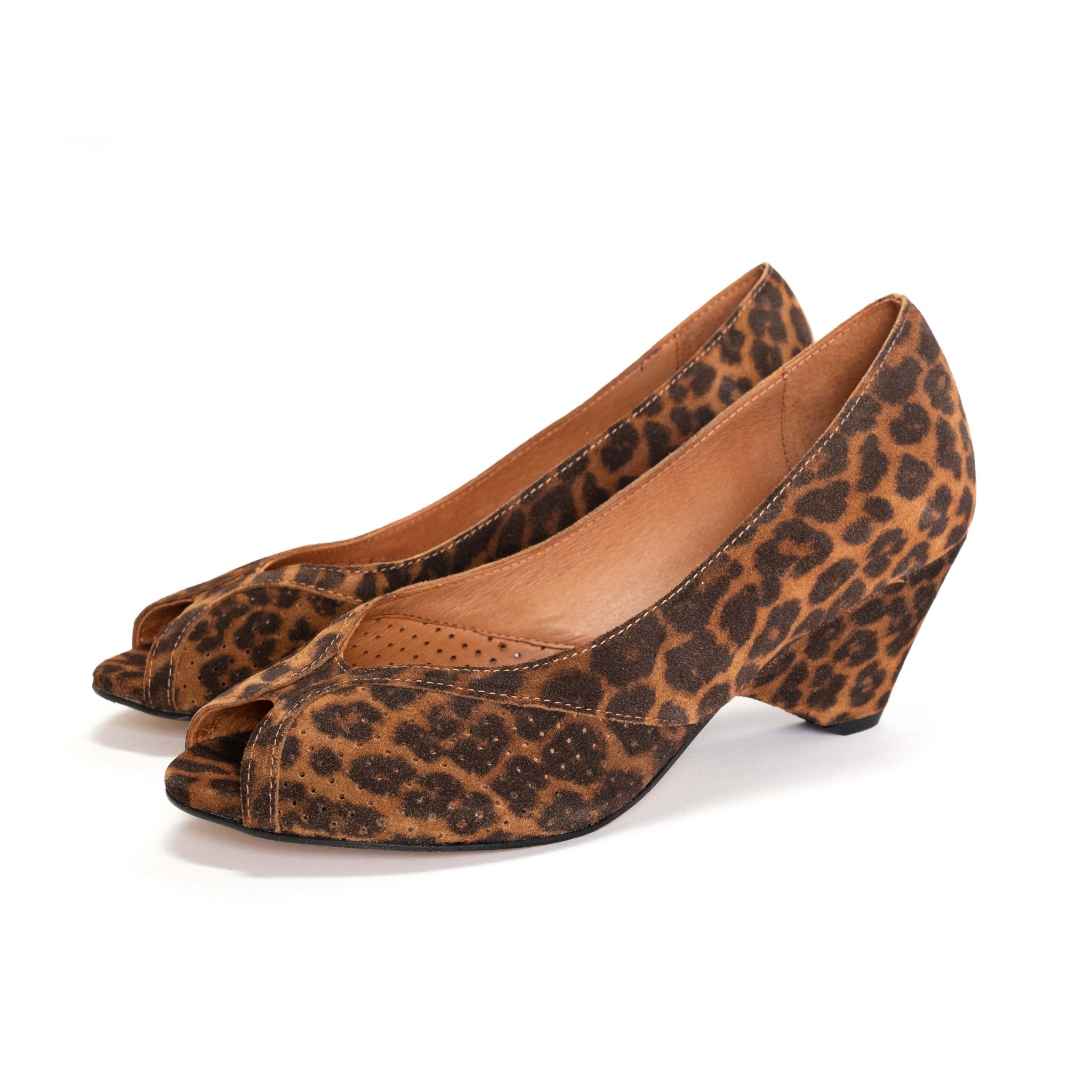 Tiffany triangle calf suede print Leopard - Anonymous Copenhagen